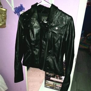 Guess faux leather jacket M